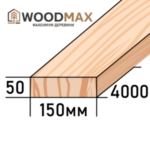 Обрізний брус 50х150х4000