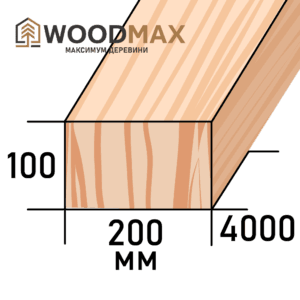 Обрізний брус 100х200 (100*200) в Києві