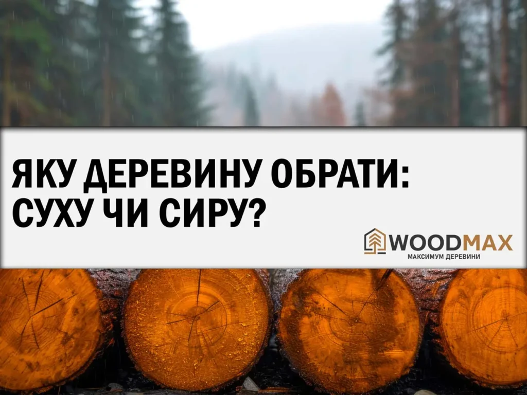 Яку деревину обрати: суху чи сиру?